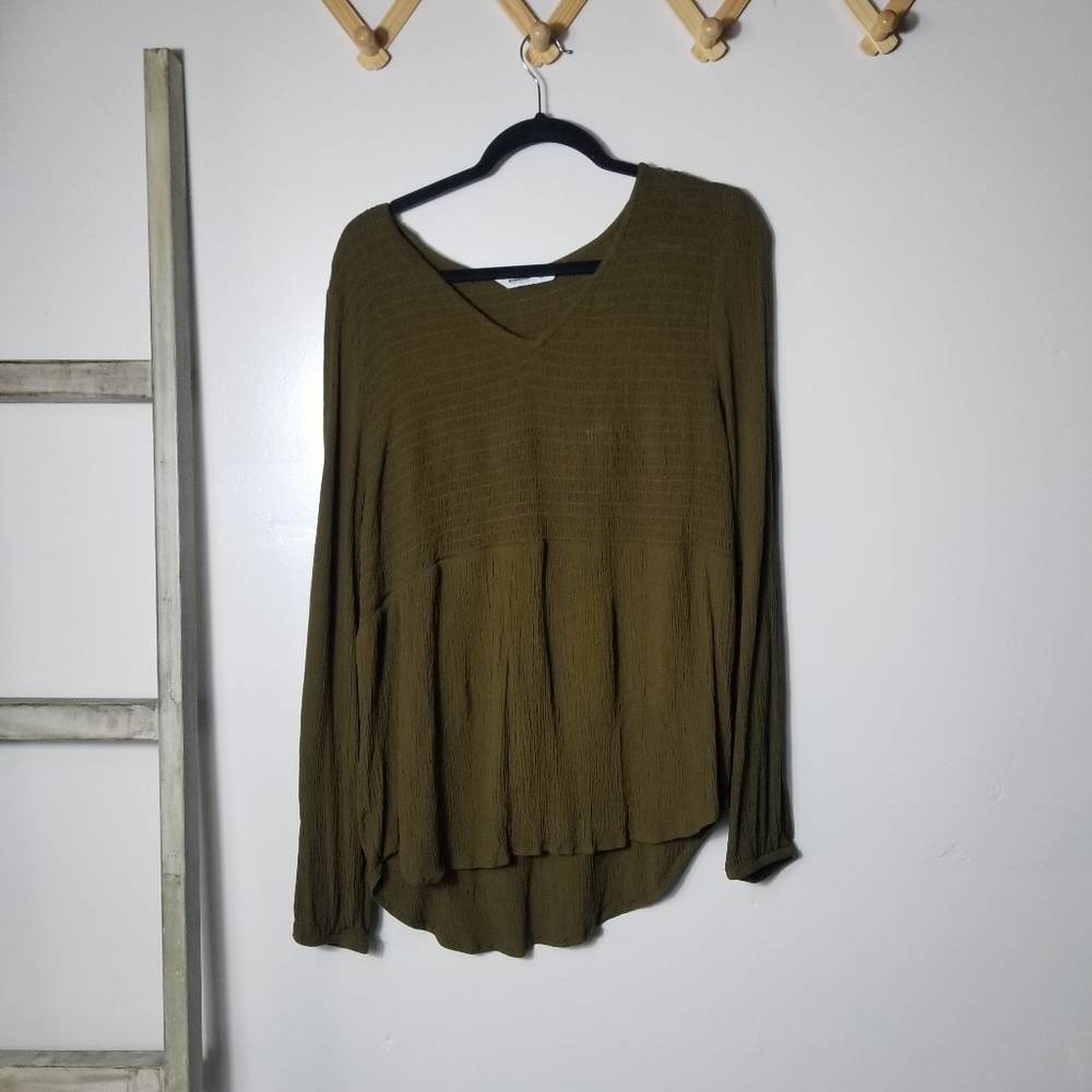 SONOMA WOMEN'S OLIVE GREEN WOMEN'S BLOUSE SIZE XL